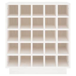Berkfield Home Wine Cabinet White 55.5x34x61 cm Solid Wood Pine - thumbnail 5