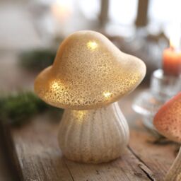 Lisa Angel Women's Neutral Glass Medium Mushroom Light in Natural - Size: 6 inches