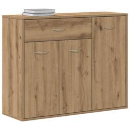 Berkfield Home Sideboard Artisan Oak 88x30x70 cm Engineered Wood in Brown - Size: 88 x 30 x 70 cm - thumbnail 4