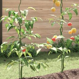 Berkfield Home Spiral Plant Supports 5 pcs 110 cm Steel in Green - thumbnail 3