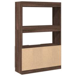 Berkfield Home Highboard¬†Brown Oak 92x33x140 cm Engineered Wood in Brown - Size: 92 x 33 x 140 cm - thumbnail 7