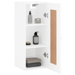 Berkfield Home Wall Mounted Cabinet White 34.5x34x90 cm Engineered Wood - thumbnail 5