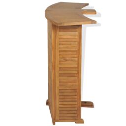 Berkfield Home Folding Bar Table 155x53x105 cm Solid Teak Wood in Brown - Size: 155 x 53 x 105 cm - thumbnail 5