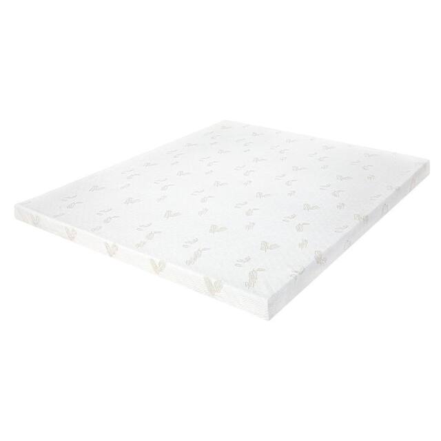 Lavio Mattress Topper Memory Foam Super King Dual Layer Pressure Relief in White - image 1