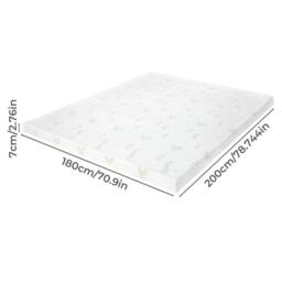 Lavio Mattress Topper Memory Foam Super King Dual Layer Pressure Relief in White - thumbnail 4