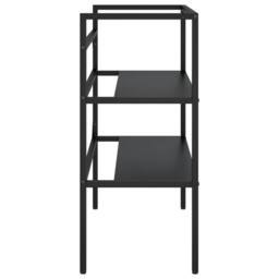 Berkfield Home Durable Bathroom Washbasin Frame Black 79x38x83 cm Iron - Size: 79 x 38 x 83 cm - thumbnail 4