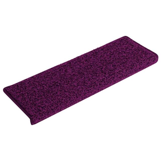 Berkfield Home Carpet Stair Treads 15 pcs 65x21x4 cm Pink in Fuchsia - Size: Medium - image 1