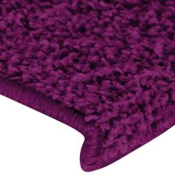 Berkfield Home Carpet Stair Treads 15 pcs 65x21x4 cm Pink in Fuchsia - Size: Medium - thumbnail 5
