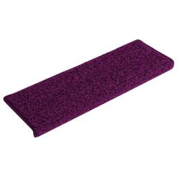 Berkfield Home Carpet Stair Treads 15 pcs 65x21x4 cm Pink in Fuchsia - Size: Medium - thumbnail 1