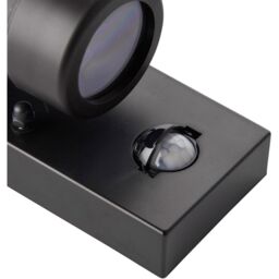 Loops Up & Down IP44 Outdoor Wall Light with PIR Sensor - 2 x 7W LED GU10 - Matt Black - thumbnail 4