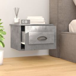 Berkfield Home Wall-mounted Bedside Cabinets 2 pcs Concrete Grey 41.5x36x28cm - Size: 41.5x36x28 cm - thumbnail 3