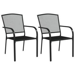 Berkfield Home 3 Piece Garden Dining Set Anthracite Steel in Dark Grey - thumbnail 4