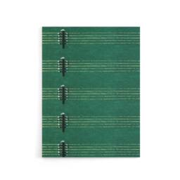 "Artery8 Vintage Lute Strings Pattern Canvas Wall Art Print Furuya Korin in Green - Size: W24"" x H32""" - thumbnail 1