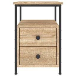Berkfield Home Bedside Cabinet Sonoma Oak 34x35.5x50 cm Engineered Wood in Brown - thumbnail 5