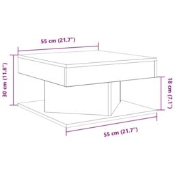 Berkfield Home Coffee Table Old Wood 55x55x30 cm Engineered Wood in Brown - Size: 55 x 55 x 30 cm - thumbnail 9