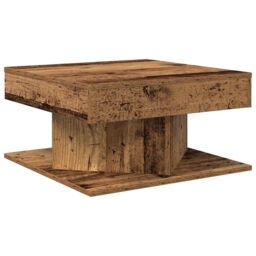 Berkfield Home Coffee Table Old Wood 55x55x30 cm Engineered Wood in Brown - Size: 55 x 55 x 30 cm - thumbnail 6
