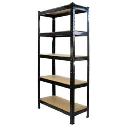 Monstershop Monster Racking T-Rax Heavy Duty Shelving Units, Black, 75cm W, 30cm D in Black