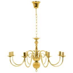 Berkfield Home Chandelier Golden 8 x E14 Bulbs in Gold - thumbnail 4