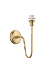 Netlighting Rouen Fitting Only Wall Lamp Antique Brass Plate in Gold