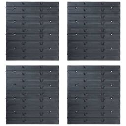 Berkfield Home 29 Piece Storage Bin Kit with Wall Panels Red & Black - thumbnail 6