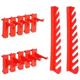 Berkfield Home 29 Piece Storage Bin Kit with Wall Panels Red & Black - thumbnail 4