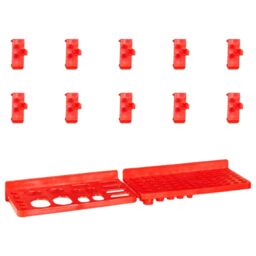 Berkfield Home 29 Piece Storage Bin Kit with Wall Panels Red & Black - thumbnail 5