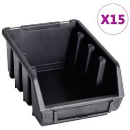 Berkfield Home 29 Piece Storage Bin Kit with Wall Panels Red & Black - thumbnail 3
