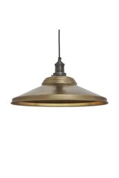 Industville Brooklyn Giant Step Pendant, 18 Inch, Brass, Pewter Holder in Bronze