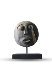 KDMD Timor Tribal Decorative Mask-Handcrafted Antique Albasia Wood 27x20cm in Black - Size: 27x20 cm - thumbnail 6