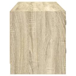 Berkfield Home TV Cabinet with Glass Doors Sonoma Oak 102x37x42 cm in Light Beige - Size: 102 x 37 x 42 cm - thumbnail 7