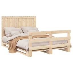 Berkfield Home Beautiful Bed Frame without Mattress with Headboard 140x200 cm So in Light Tan - thumbnail 4