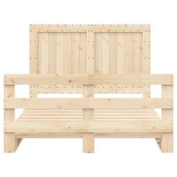 Berkfield Home Beautiful Bed Frame without Mattress with Headboard 140x200 cm So in Light Tan - thumbnail 5