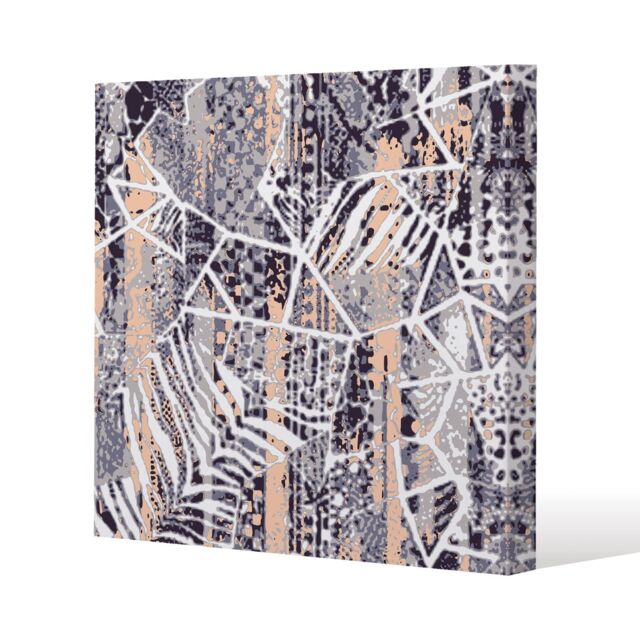 Benjamin Tate Design Grunged Print (Canvas Print) / 114 x 114 x 4cm in Natural - Size: 114 x 114 x 4 cm - image 1