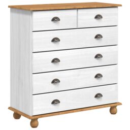 Berkfield Home Hutch ‚ÄúASKIM‚Äù White 91x40x199.5 cm Solid Wood Pine - thumbnail 5