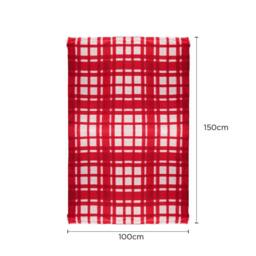 Voltico 2 Pack Fleece Throws - navy & Grey / navy & Red, 100 × 150 cm in Red - Size: 120 cm x 150 cm - thumbnail 5