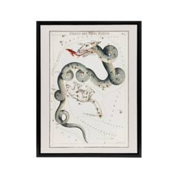 "Artery8 Draco & Ursa Minor Constellation Hall Framed Canvas Wall Art Print in White - Size: W12"" x H16""" - thumbnail 1
