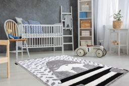 RugsX Modern Children's Rug in Grey - Size: 160 cm x 220 cm - thumbnail 4
