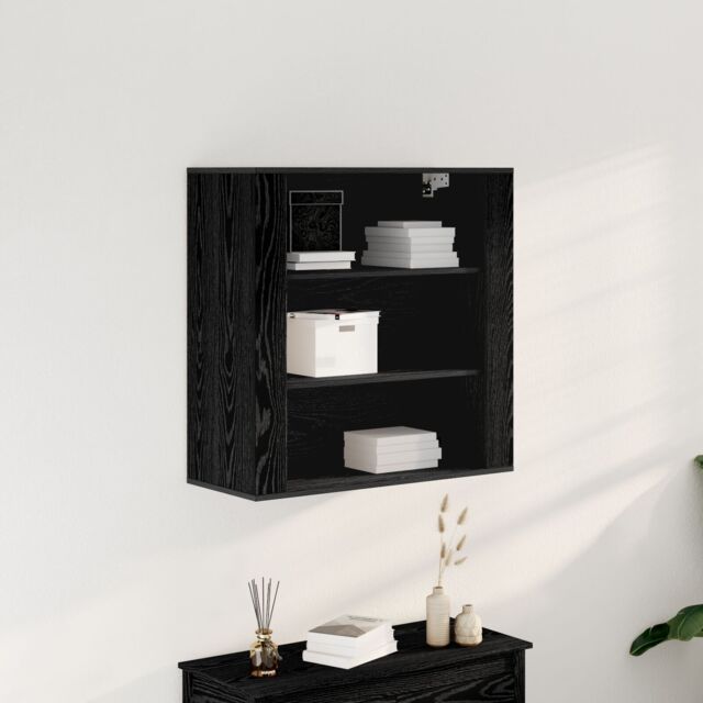 Berkfield Home Wall Cabinet Black Oak 80x33x80 cm Engineered Wood - Size: 80 x 33 x 80 cm - image 1