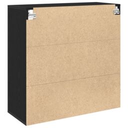 Berkfield Home Wall Cabinet Black Oak 80x33x80 cm Engineered Wood - Size: 80 x 33 x 80 cm - thumbnail 5