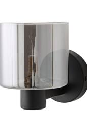 ValueLights Demi Smoked Glass Cup Wall Light in Black - thumbnail 6