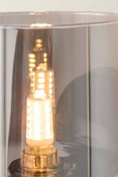 ValueLights Demi Smoked Glass Cup Wall Light in Black - thumbnail 5