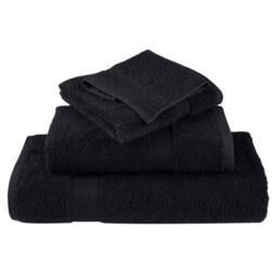 Berkfield Home Premium Soap Towels SOLUND 2 pcs Black 30x30 cm 600 gsm - thumbnail 4