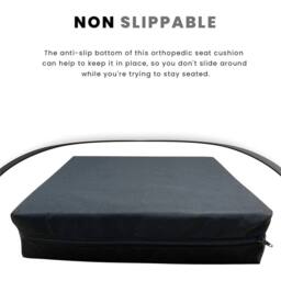 "Nordara 18""x16""x3"" Orthopaedic Memory Foam Cushion in Black - Size: 40 cm x 40 cm" - thumbnail 7