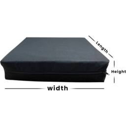 "Nordara 18""x16""x3"" Orthopaedic Memory Foam Cushion in Black - Size: 40 cm x 40 cm" - thumbnail 2