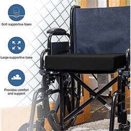 "Nordara 18""x16""x3"" Orthopaedic Memory Foam Cushion in Black - Size: 40 cm x 40 cm" - thumbnail 4