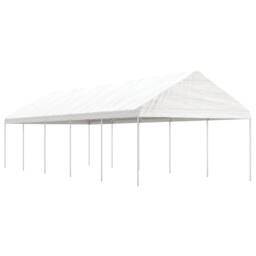 Berkfield Home Gazebo with Roof White 11.15x4.08x3.22 m Polyethylene - thumbnail 2