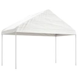 Berkfield Home Gazebo with Roof White 11.15x4.08x3.22 m Polyethylene - thumbnail 3