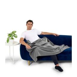 Brand Lab Polar Fleece Blanket in Charcoal - thumbnail 3