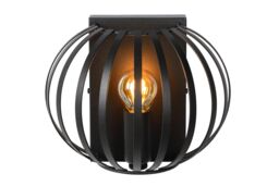 Lucide 'MANUELA' Modern Dimmable Stylish Indoor Decorative Wall Light 1xE14 in Black - thumbnail 1