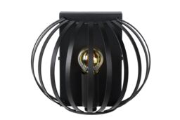Lucide 'MANUELA' Modern Dimmable Stylish Indoor Decorative Wall Light 1xE14 in Black - thumbnail 2